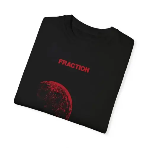 FRACTION BLACK Unisex Garment-Dyed T-shirt - Image 3