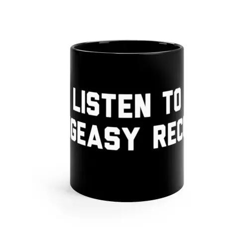 LISTEN TO RIDINGEASY RECORDS  Black mug 11oz