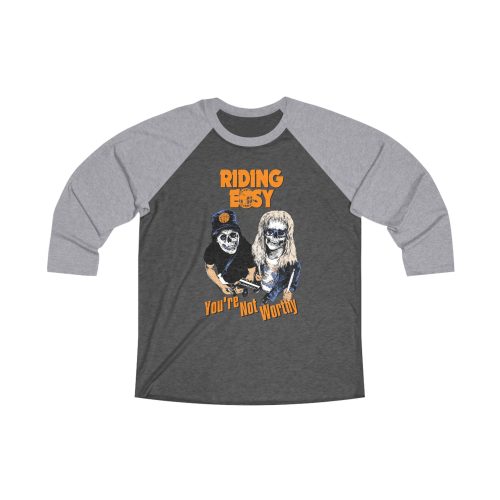 YOU'RE NOT WORTHY Unisex Tri-Blend 3/4 Raglan Tee